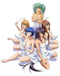  00s 5girls ;d ahoge antenna_hair aqua_eyes bangs bare_shoulders barefoot blue_eyes blue_hair bob_cut breasts brown_hair cleavage collarbone crossed_arms eyepatch feet glasses green_eyes green_hair hair_between_eyes hair_bobbles hair_ornament hair_over_one_eye hair_over_shoulder hand_on_own_breasts hand_on_own_chest hand_on_own_thigh ikkitousen ikkitousen_eloquent_fist jpeg_artifacts kan&#039;u_unchou large_breasts long_hair looking_at_viewer low-tied_long_hair mole multiple_girls naked_sheet official_art one_eye_closed open_mouth orange_hair purple_hair rin-sin ryofu_housen ryomou_shimei ryuubi_gentoku scrunchie seiza shiny shiny_hair short_hair short_twintails sideboob sidelocks simple_background sitting smile sonsaku_hakufu spread_legs tan taut_clothes tied_hair twintails v very_long_hair watermark white_background wink yellow_eyes yokozuwari 