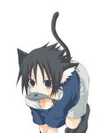  1boy animal_ears cat_ears cat_tail fish kubyou_azami lowres male_focus naruto solo tail uchiha_sasuke 