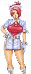  breasts garnet_(rumble_fish) gloves itou_eito large_breasts open_clothes open_shirt redhead rumble_fish shirt short_hair thighs 
