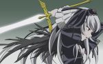  00s highres long_hair rozen_maiden silver_hair suigintou sword vector_trace wallpaper weapon wings 