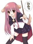  1girl animal_ears aoyama_asuka cape dog_ears louise_francoise_le_blanc_de_la_valliere miniskirt pentacle skirt solo thigh-highs wand zero_no_tsukaima zettai_ryouiki 