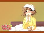  aoki_ume fever food hidamari_sketch ice_cream pajamas sick wallpaper yuno 