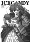  00s 1girl 2007 armor armored_dress monochrome rance_(series) sengoku_rance uesugi_kenshin_(rance) yoshida_inuhito 