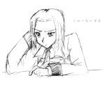  1girl code_geass kallen_stadtfeld monochrome raised_eyebrow short_hair sketch solo 