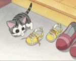  animated animated_gif cat chi chi&#039;s_sweet_home chi_(character) lowres no_humans shoes 