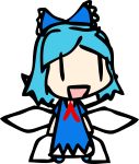  1girl absurdres cirno female highres kirbym simple_background solo touhou transparent_background vector_trace walfas |_| 