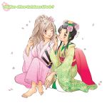  2girls cherry_blossoms japanese_clothes kimono morishima_akiko multiple_girls original 