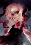  1girl blonde_hair creepy ex-rumia female nokishita red_eyes ribbon rumia short_hair solo the_embodiment_of_scarlet_devil touhou youkai 