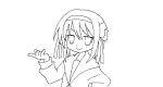  2boys 6+girls animated animated_gif asahina_mikuru asakura_ryouko everyone fuuyou_yuuki kimidori_emiri koizumi_itsuki kyon kyon_no_imouto lucky_star monochrome motteke!_serafuku multiple_boys multiple_girls nagato_yuki parody suzumiya_haruhi suzumiya_haruhi_no_yuuutsu tsuruya 