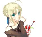  1girl fate/stay_night fate_(series) parfait saber solo sumi_hei 