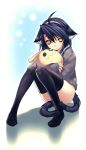  animal_ears cat_ears cat_tail doll hirano_katsuyuki no_panties school_uniform serafuku stuffed_animal stuffed_toy tail thigh-highs 