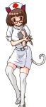  akane_soir animal_ears cat_ears cat_tail glasses my-otome nurse shirono tail thigh-highs zettai_ryouiki 