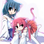  animal_ears cat_ears cat_tail hoshi_umi japanese_clothes lowres miko original tail 