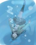  blazer blue bubble closed_eyes ikeda_jun_(mizutamari) original school_uniform underwater wet wet_clothes zzz 