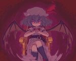  bat_wings belt chair female homura_subaru red_eyes remilia_scarlet sitting touhou wings 