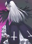  00s 1girl azusa azusa_(hws) bow cross dress frills inverted_cross rozen_maiden silver_hair solo suigintou wings 