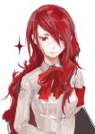  atlus fuyuno_haruaki hair_over_one_eye kirijou_mitsuru persona persona_3 red_eyes redhead 