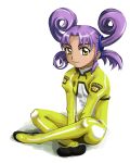  00s flat_chest kazamatsuri_rinna purple_hair takahashi_ren uchuu_no_stellvia yellow_eyes 
