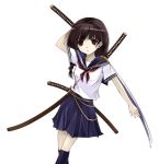  katana lowres original sanada_hideki school_uniform serafuku sword weapon 