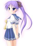  alternate_hairstyle hiiragi_kagami lucky_star minamori_noeru ponytail school_uniform serafuku 