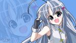  1girl hair_ornament handheld_game_console lowres lyrical_nanoha mahou_shoujo_lyrical_nanoha mahou_shoujo_lyrical_nanoha_strikers playstation_portable reinforce_zwei solo x_hair_ornament 