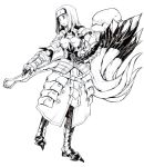  1girl armor capcom d=code faulds monochrome monster_hunter solo 