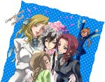  1boy 4girls bride code_geass crossdressinging dress engrish formal iyou kallen_stadtfeld lelouch_lamperouge milly_ashford mizuno_poppo multiple_girls nunnally_lamperouge pant_suit poppo ranguage shirley_fenette suit wedding_dress 