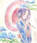  00s 1girl japanese_clothes kimono maria-sama_ga_miteru mizuno_youko oriental_umbrella saroku_(sarok) solo umbrella 