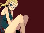  blonde_hair blue_eyes china_dress chinese_clothes dress glasses kusanagi_tonbo original 