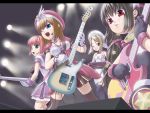 4girls arin band bass_guitar cecilia cecilia_(pangya) guitar hana hana_(pangya) instrument kooh multiple_girls murakumo_takeru pangya 