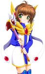  1girl 90s card_captor_sakura child flipper fuuin_no_tsue kinomoto_sakura magical_girl solo thigh-highs 