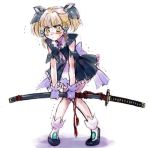  banpresto blonde_hair irui_guneden katana lowres nakamura_kanko super_robot_wars sword weapon 