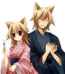  animal_ears fox_ears japanese_clothes kimono suzushiro_kurumi 