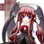  1girl bat_wings female head_wings koakuma shirotsuki_kouta solo the_embodiment_of_scarlet_devil touhou wings 