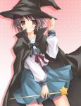  cape hat nagato_yuki naipeta school_uniform serafuku suzumiya_haruhi_no_yuuutsu wand witch_hat 