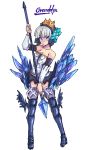  1girl armor armored_dress character_name dress gwendolyn kara_(color) odin_sphere strapless_dress white_background 