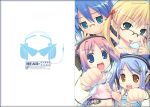  4girls amamiya_manami gakuen_utopia_manabi_straight! glasses hayate_no_gotoku! headphones hiiro_yuki inamori_mika izumi_konata kamina_shades lucky_star massugu_go multiple_girls sanzen&#039;in_nagi tengen_toppa_gurren_lagann 