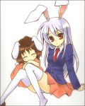  animal_ears female inaba_tewi kamoi_hayato rabbit_ears reisen_udongein_inaba touhou 