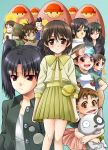  5girls 6+boys amasawa_yuuko brown_hair dennou_coil denpa denpa_(dennou_coil) densuke everyone gachagiri gaichi glasses harakawa_ken&#039;ichi harakawa_tamako hashimoto_akira hashimoto_fumie mojo multiple_boys multiple_girls namecchi okonogi_yuuko raglan_sleeves satchii sawaguchi_daichi short_hair twintails visor yoshida_inuhito 