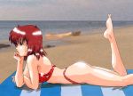  1girl ass beach bikini solo swimsuit takaya_noriko top_wo_nerae! 