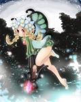  1girl blonde_hair bow_(weapon) braid butterfly_wings crossbow fairy mercedes odin_sphere pointy_ears sazaki_ichiri solo twin_braids weapon wings 