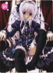  dress gothic gothic_lolita highres lolita_fashion miyama-zero thigh-highs zettai_ryouiki 