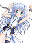  1girl bdsm bondage bound chains flipper hair_ornament lyrical_nanoha magical_girl mahou_shoujo_lyrical_nanoha mahou_shoujo_lyrical_nanoha_strikers reinforce_zwei solo thigh-highs x_hair_ornament 