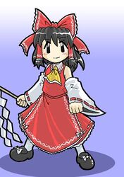  1girl female hair_tubes hakurei_reimu horten lowres solo touhou 