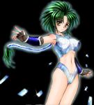  1girl gloves green_hair jochuu-san lowres oekaki original shiny shiny_clothes solo yagisaka_seto 
