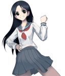  1girl bangs kitsu_chiri ktl_(kuoting) parted_bangs sayonara_zetsubou_sensei school_uniform serafuku solo 