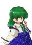  +_+ 1girl female green_hair kochiya_sanae long_hair smile solo tao tao_(kadoya) touhou 