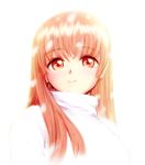  blush dead_or_alive ebina_souichi kasumi_(doa) long_hair orange_eyes orange_hair smile tecmo turtleneck 