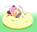  bird chick closed_eyes gradient_hair makinon_tm multicolored_hair potemayo potemayo_(character) saliva sleeping 