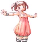  aihara_nana blush dress kimi_kiss nyazui outstretched_arms short_hair short_twintails smile spread_arms twintails wristband 